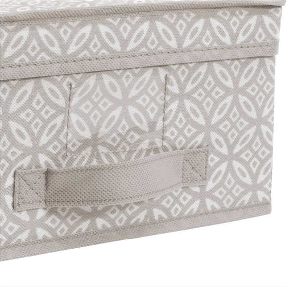 Simplify medium grey Boho print storage box - 12x11x6 new - Picture 2 of 4